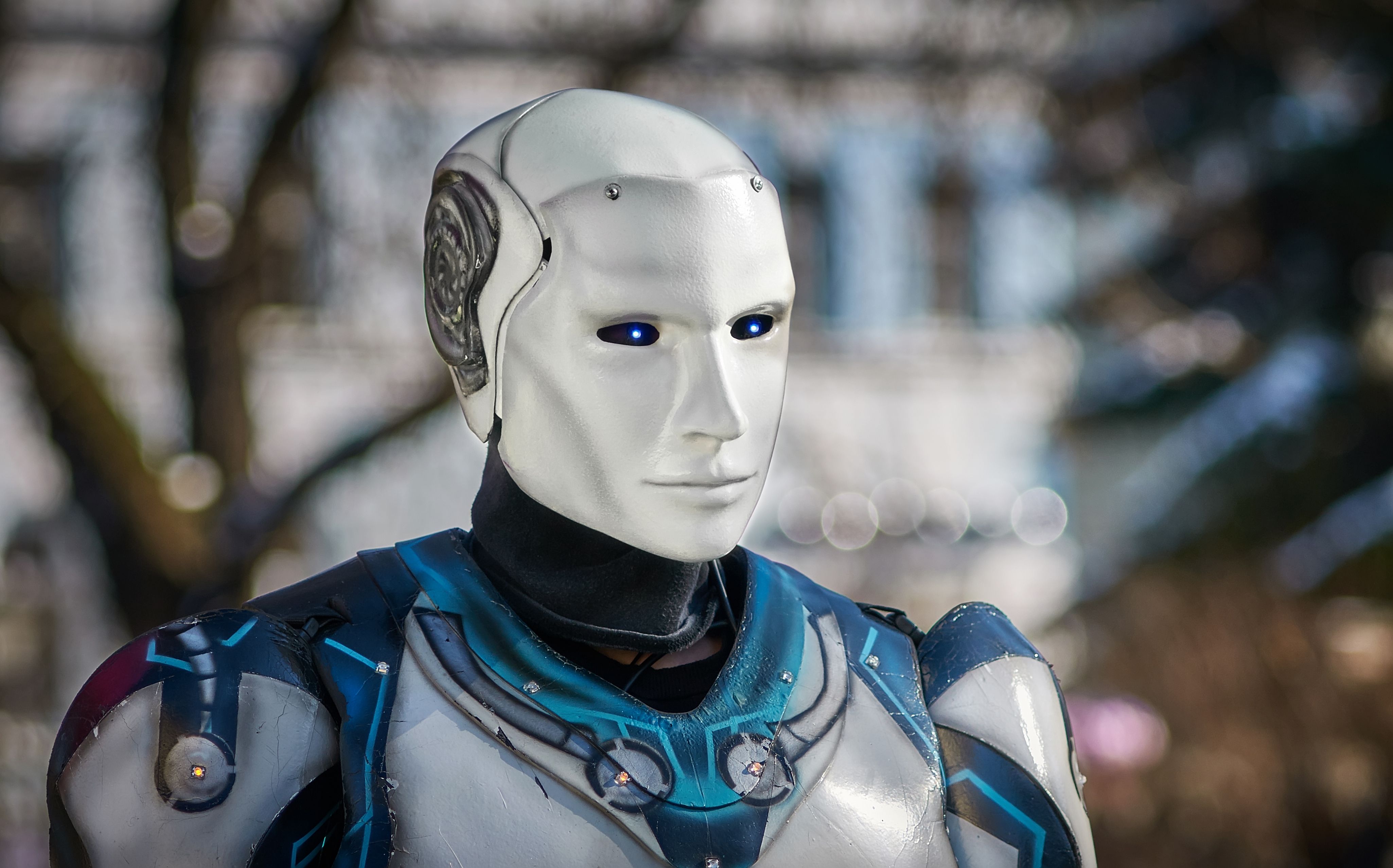 Portrait of a humanoid robot